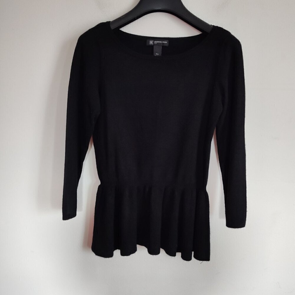 Inc  Black Peplum Sweater